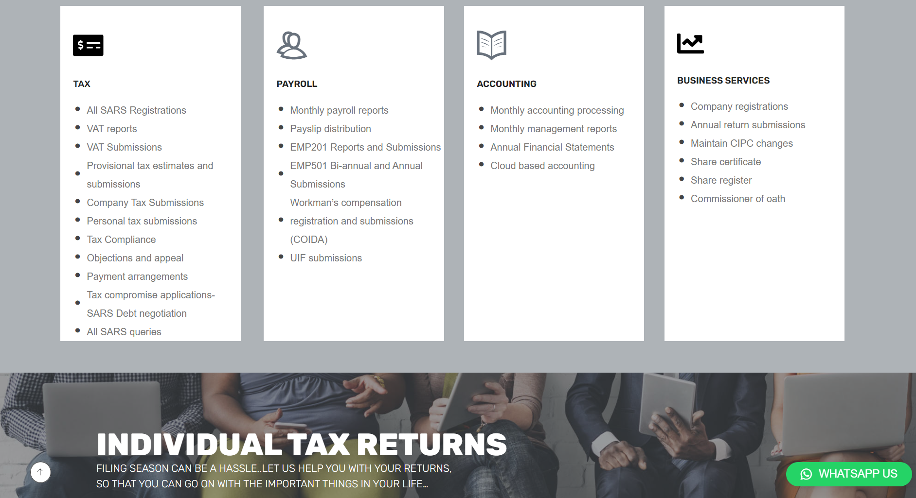 Image showing the services offered by Bota & Associates